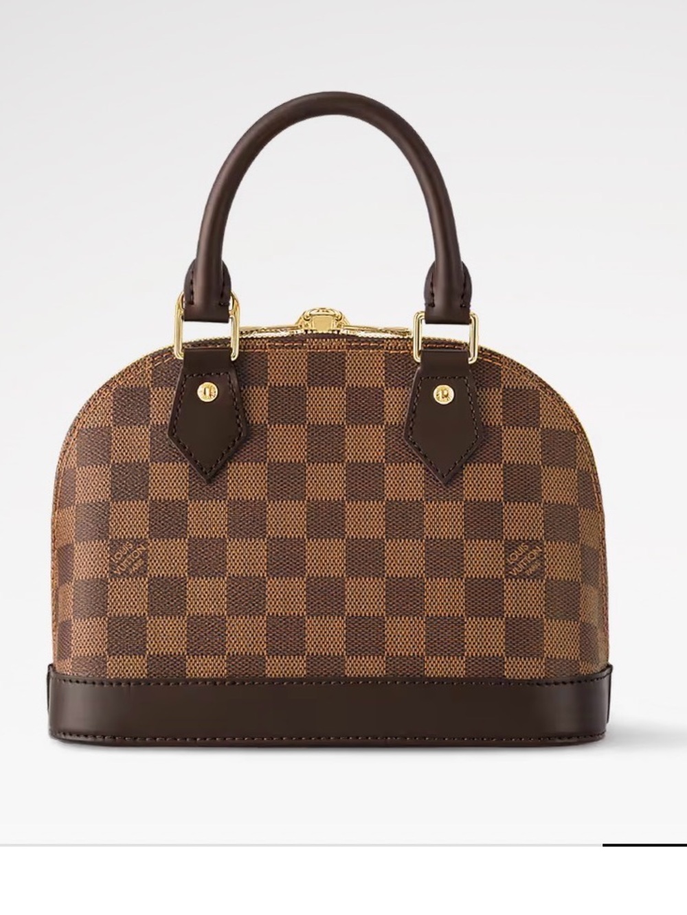 Louis Vuitton Brown Checkered Top-Handle Bag